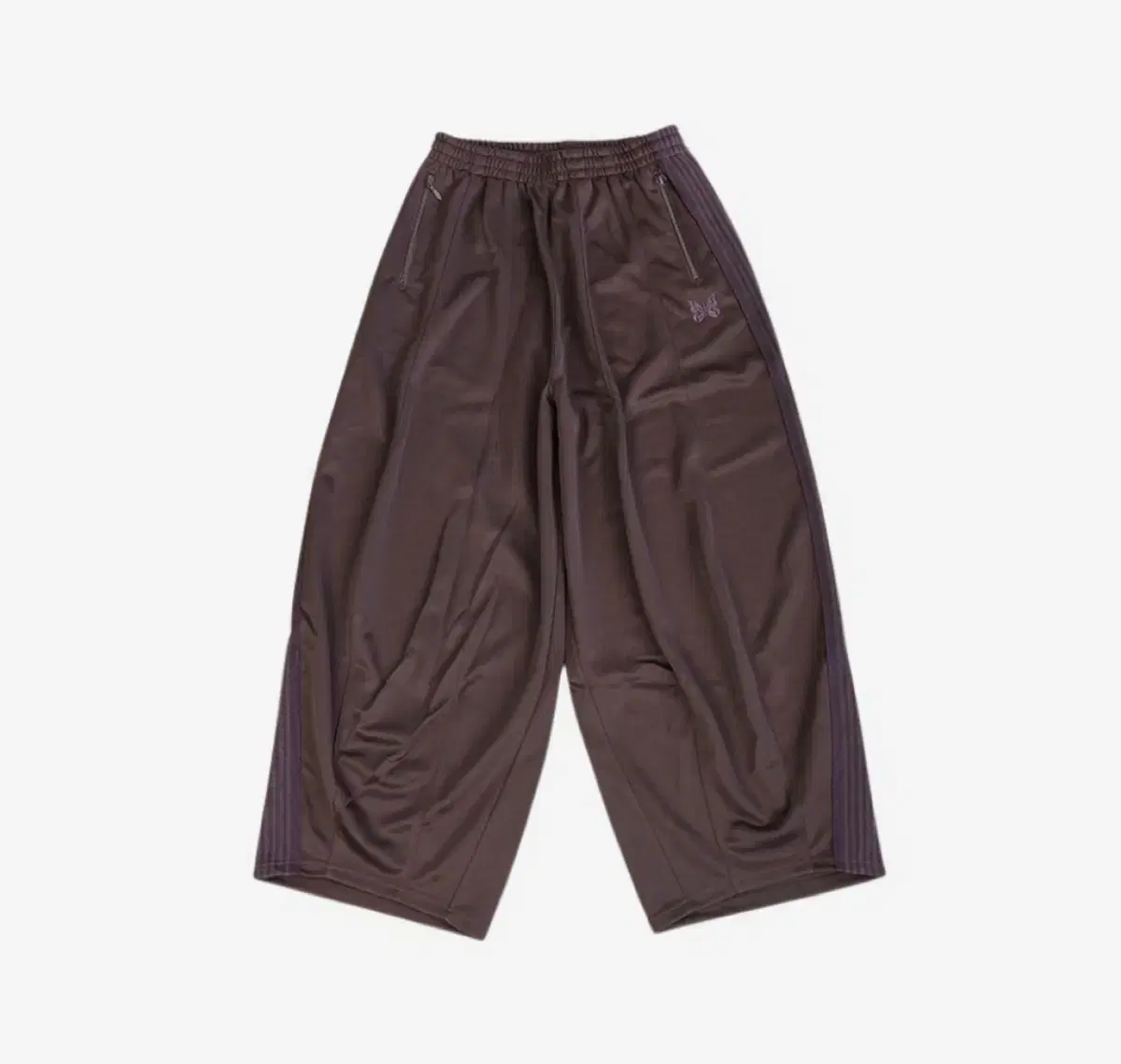 m) Needles Factory H.D. Track Pants Poly Smooth Brown