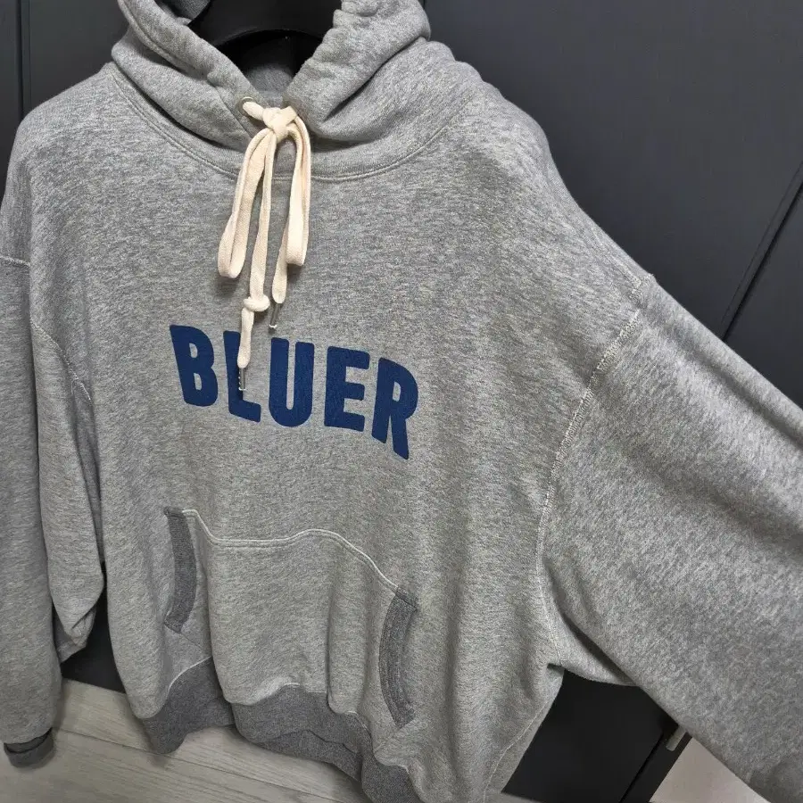 네이머클로딩 BLUER 후디 멜란지그레이 L