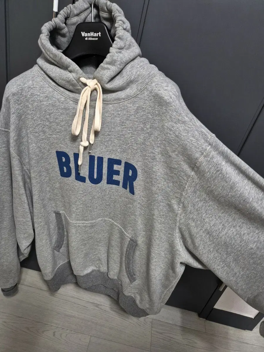 네이머클로딩 BLUER 후디 멜란지그레이 L