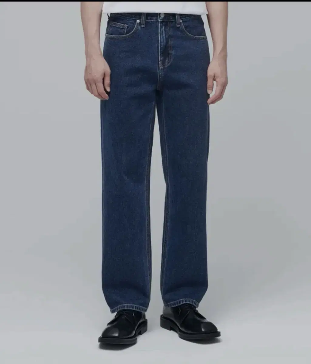 Plain Straight Denim Pants