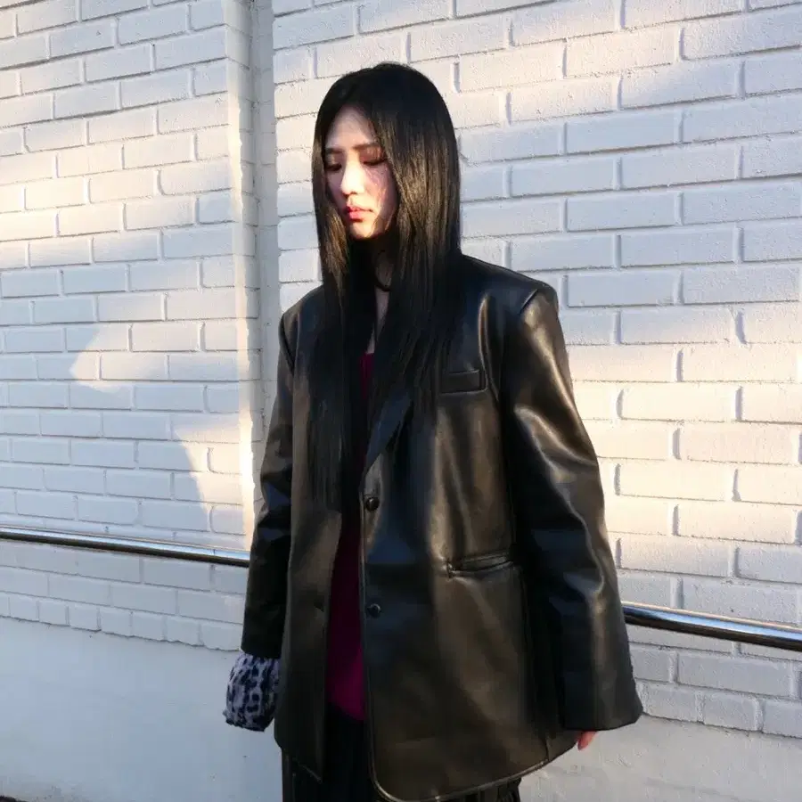 디에이디 dad leather jacket 레더자켓 베이비랩