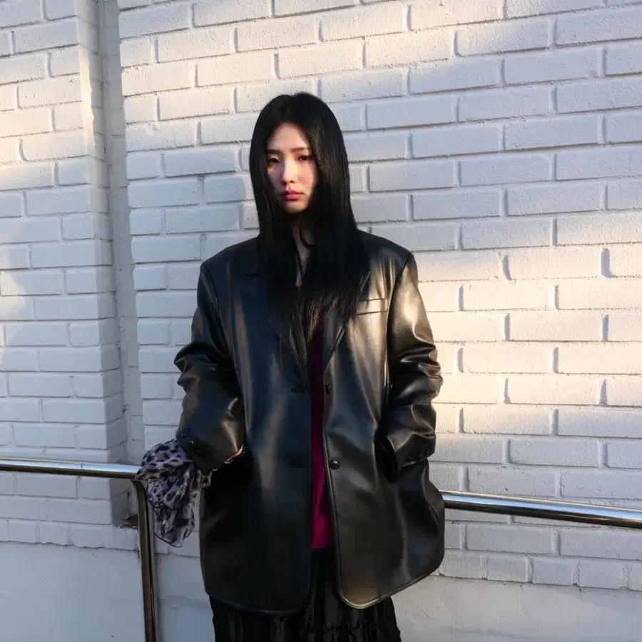 디에이디 dad leather jacket 레더자켓 베이비랩