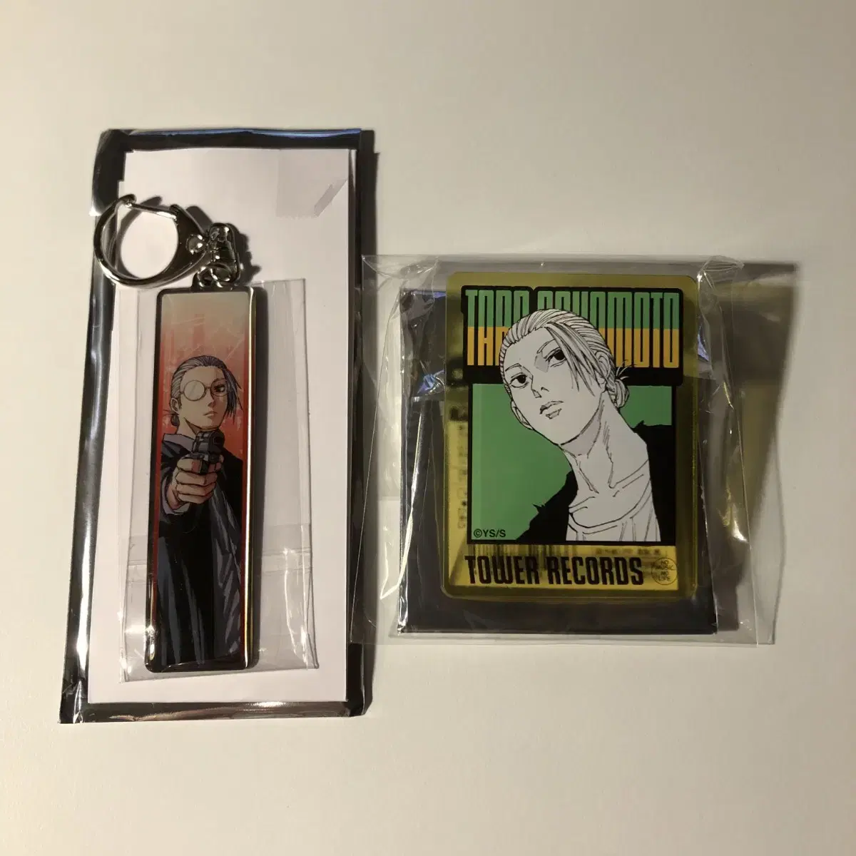 SakamotoDays Sakamoto Tarot Metal Keyring, tower record acrylic Badge