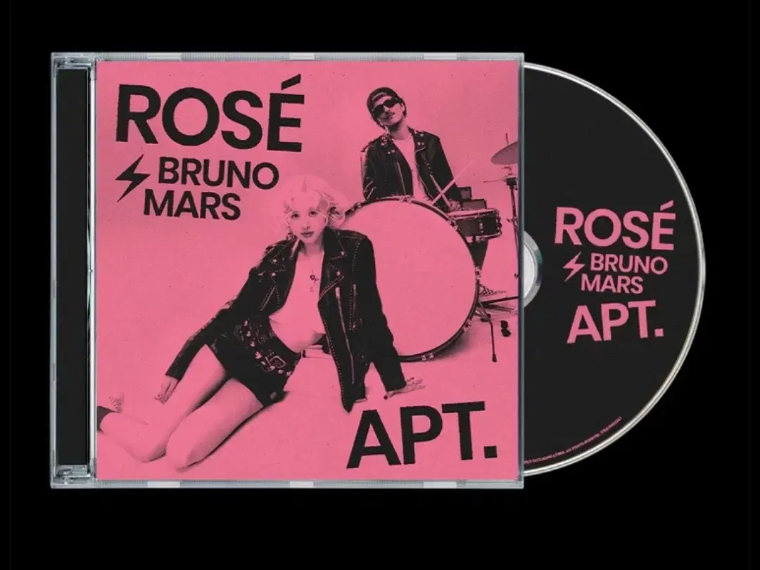 Unsealed) black pink rose ROSE & Bruno Mars APT Single CD