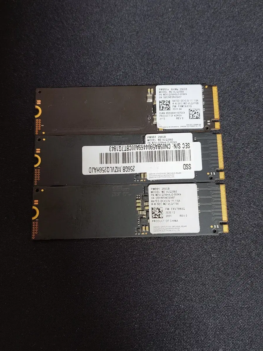 컴퓨터 부품 삼성 NVME SSD PM991A PM991 256GB