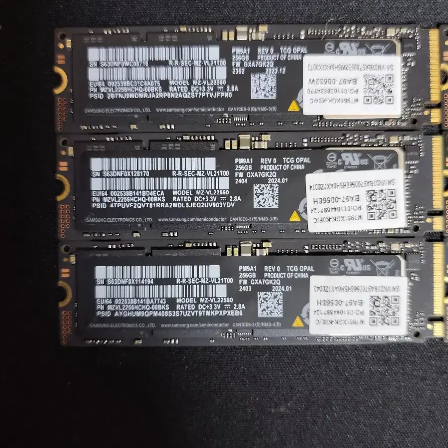 컴퓨터 저장장치 삼성 NVME SSD PM9A1 256GB