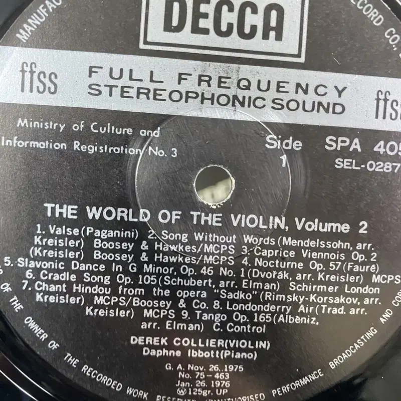 THE WORLD OF THE VIOLIN LP / AA6418