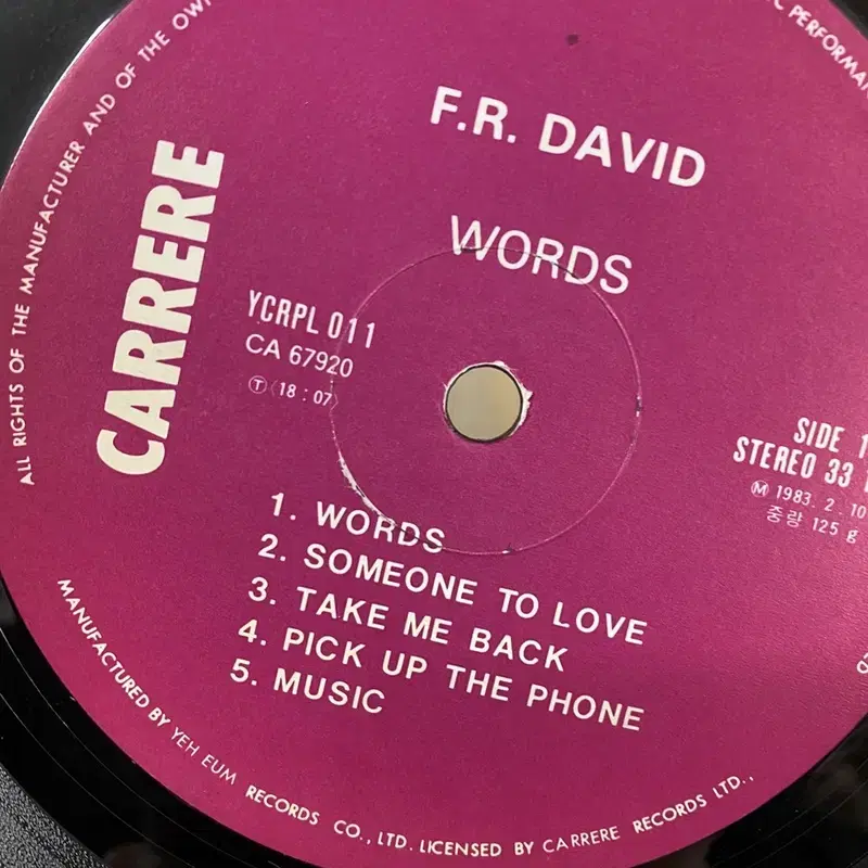 FR DAVID LP / AA6443