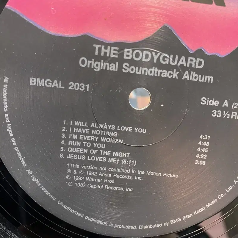 THE BODY GUARD LP / AA4538