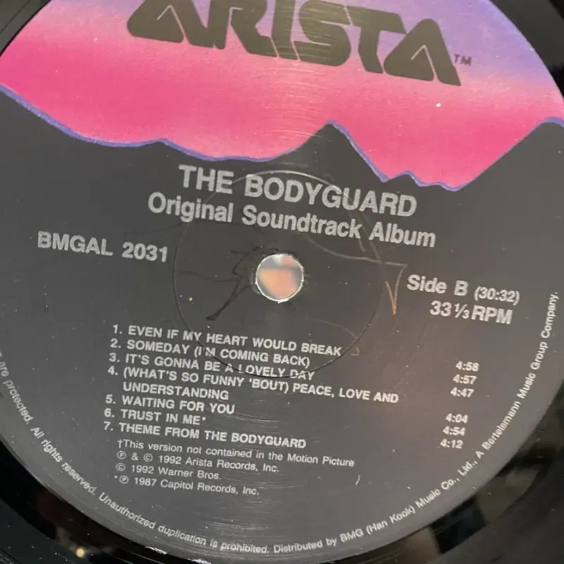 THE BODY GUARD LP / AA4538