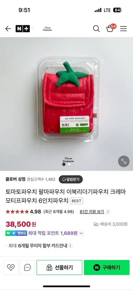 아이패드 미니6, 이북 토마토 파우치