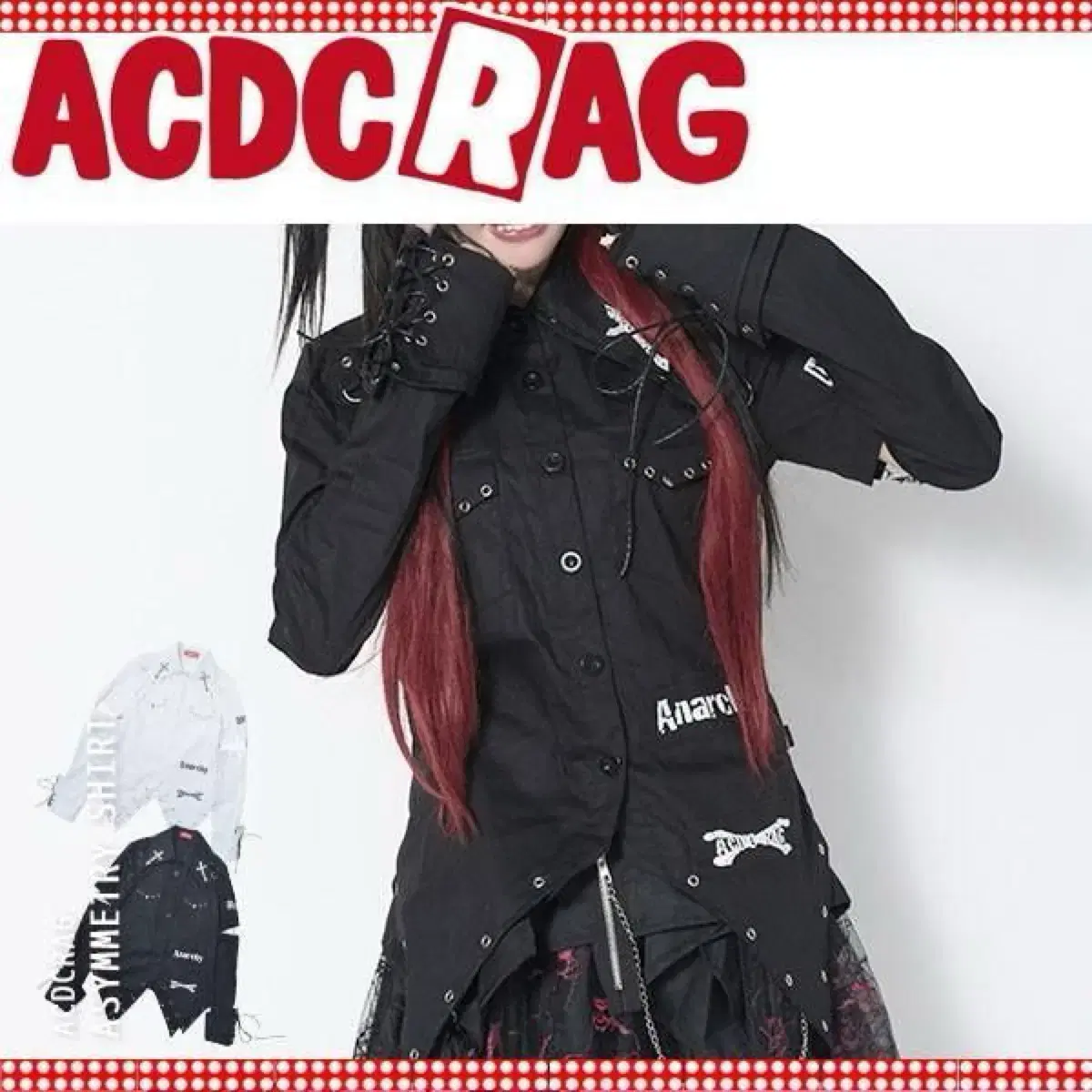 새상품 acdc rag L/S 셔츠 고스펑크 고딕 서브컬쳐