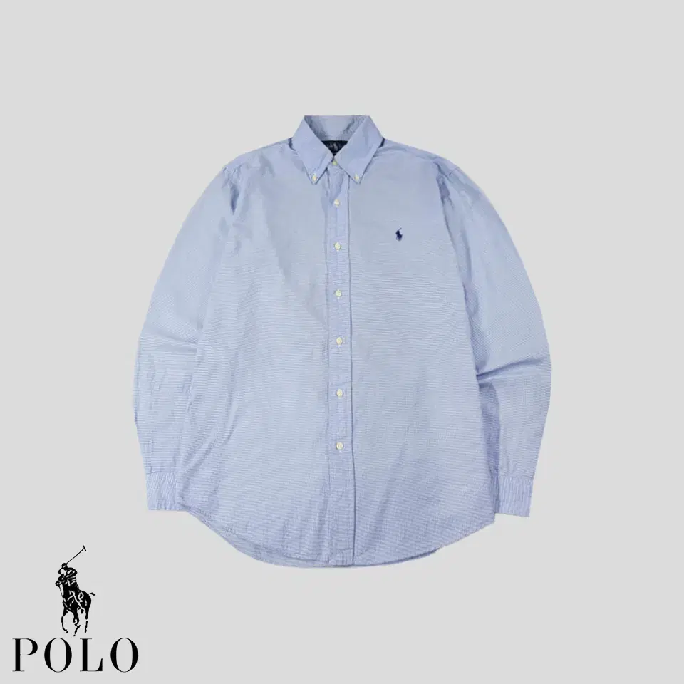 Polo Ralph Lauren Skyblue haneulPony tinyhoundstooth check pattern cotton10