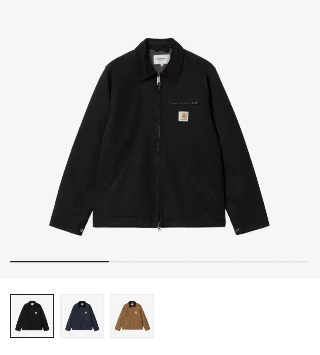 CalhartWIP DETROIT JACKET BLACK/BLACK HEAVY