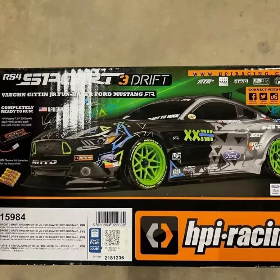 포드 머스탱 Rc카 판매합니다 HPI Racing 115984 RS4