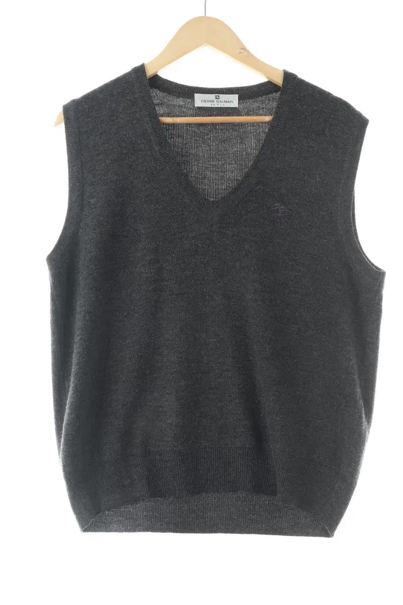 (XL) Balmain Knitted Vest Vest Gray Wool - 1060A