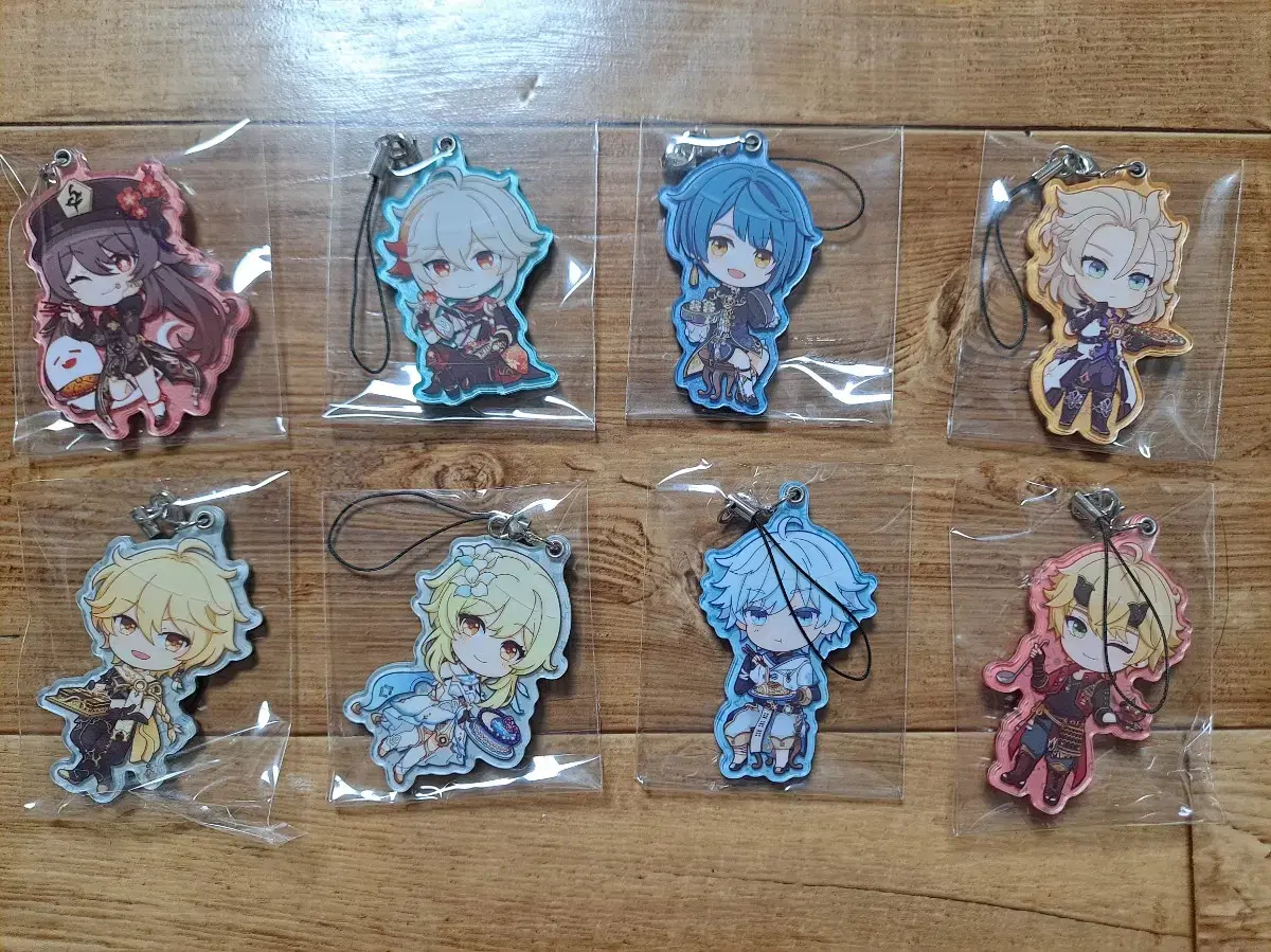 Genshin Impact Pearl acrylic keyring All 8 species bulk sell Walnut Lumine kazuha Albedo, etc.