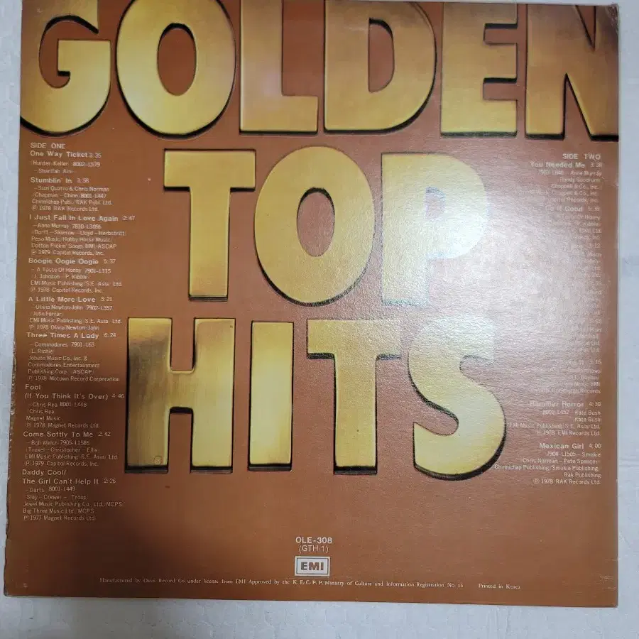 GOLDEN TOP HITS LP