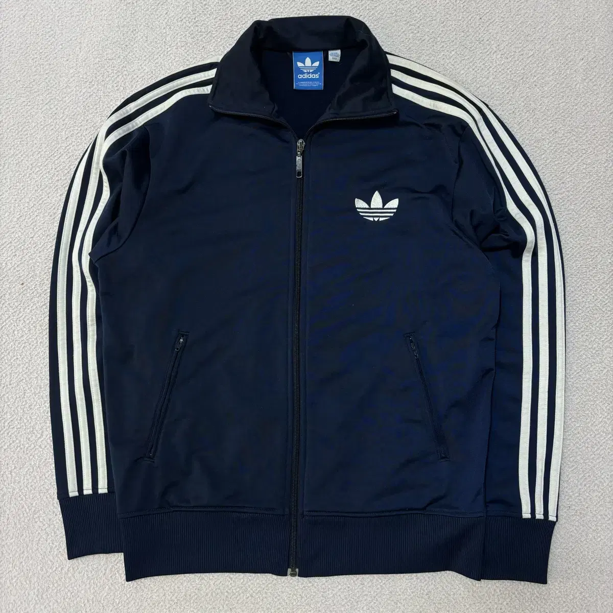 adidas Jersey Zip Up Firebird Navy