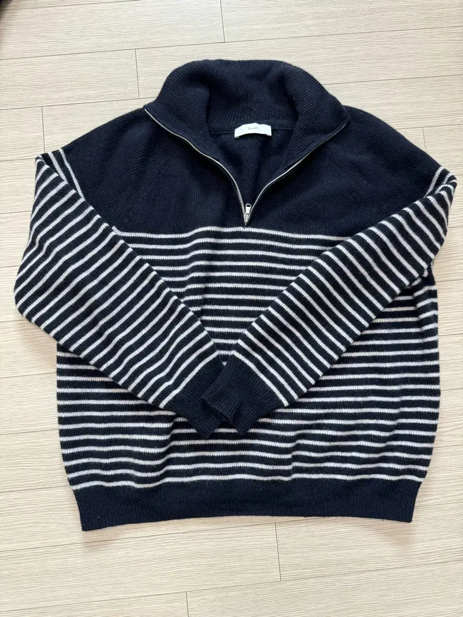 Dunst Stripe Vahn Zip-Up Knit Navy XL