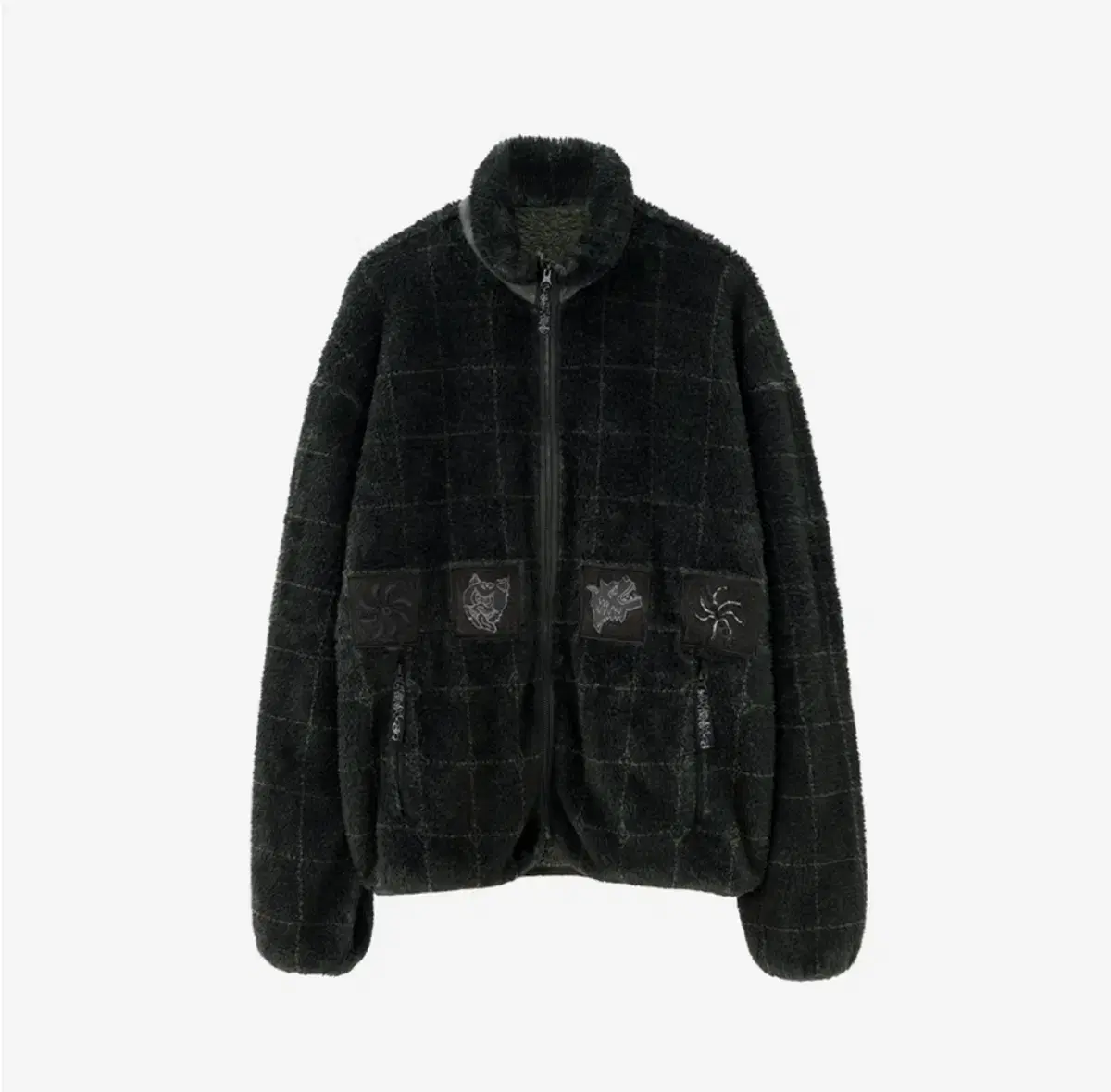 [2] Polyester Hank fleece jacket dark green new for sale.