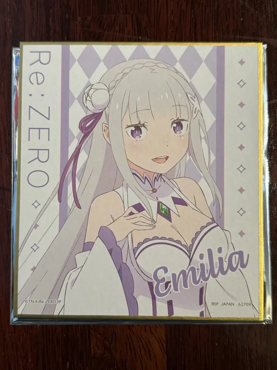 Rizero Ichibankuji First Lottery G Prize Emilia Colored Paper Board