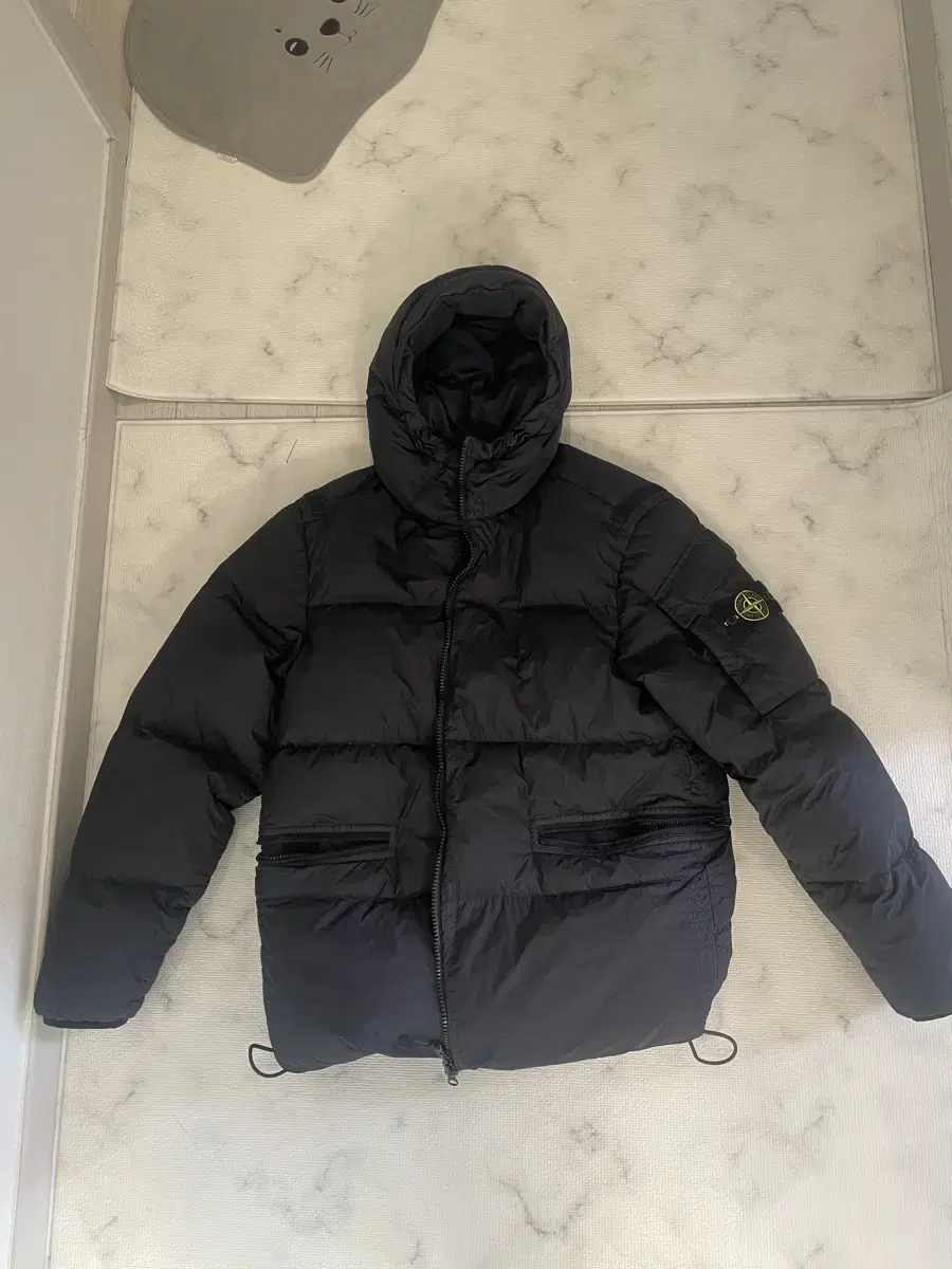 Stone Island 40223 Garment Dyed Crinkleclap Down Jacket Black - 2