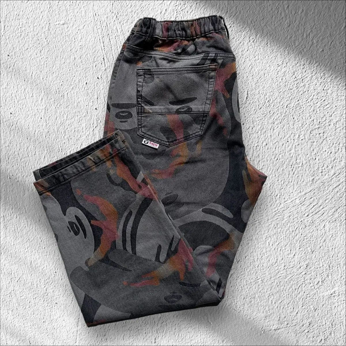 (NEW) Vape Ape Camo Denim Pants Jeans