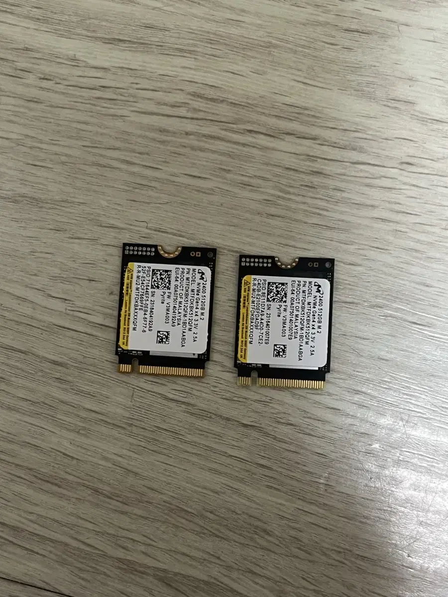 m2 ssd gen4 2240 2400 512g 2개 판매합니다 로갈리