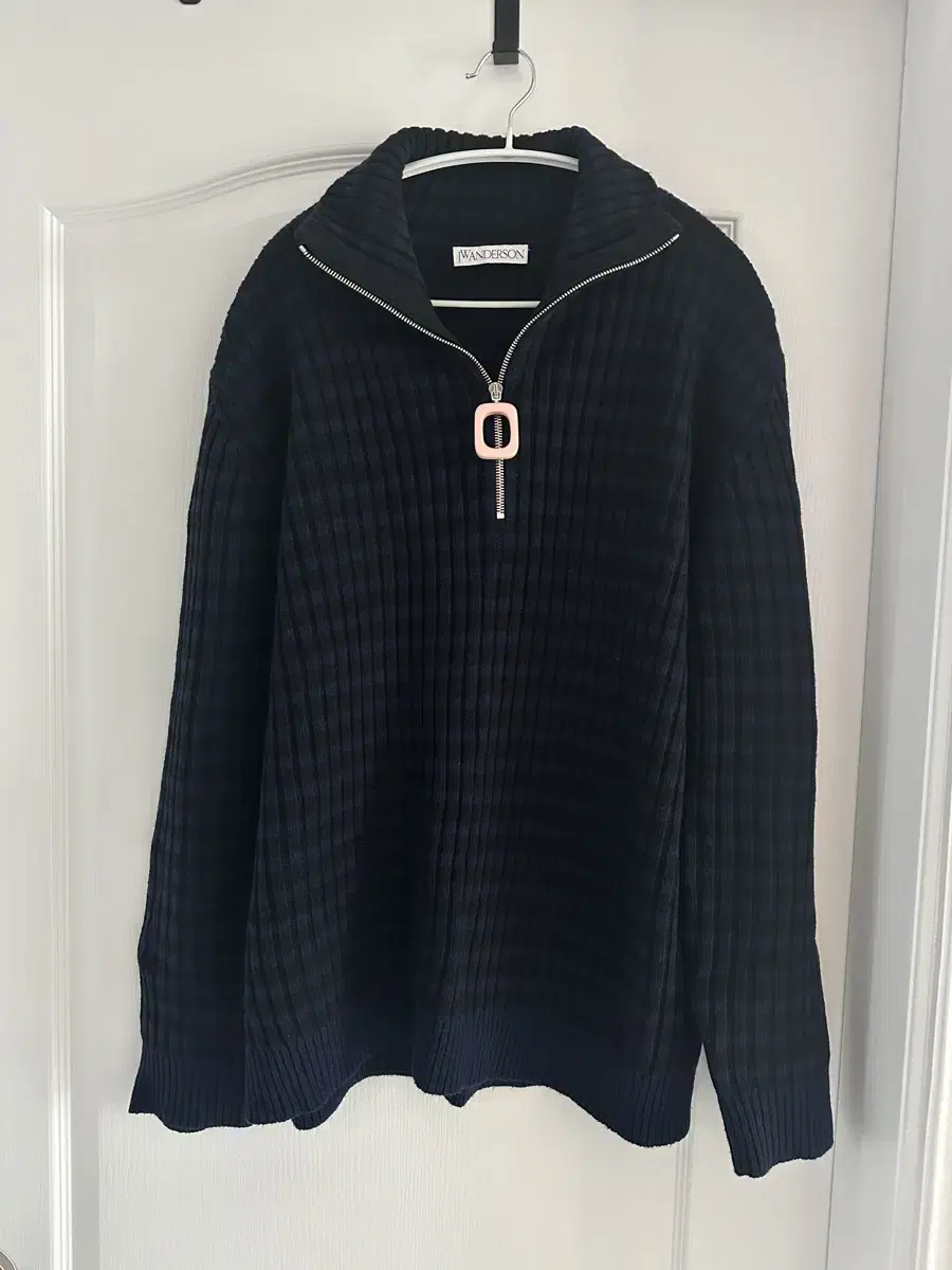 JW Anderson Striped Half-Zip Up Knit L