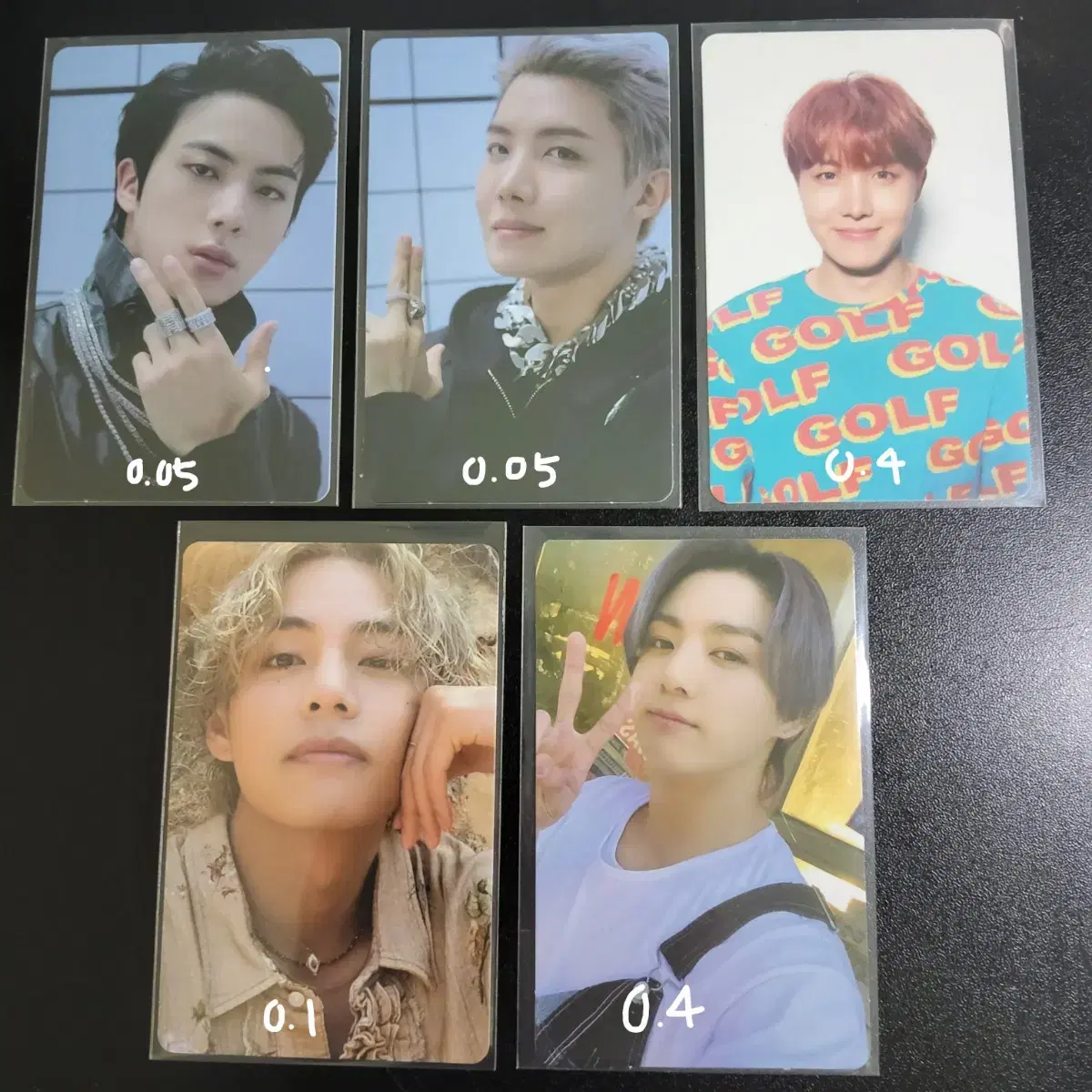 BTS photocard wts Kim NamjoonKim SeokjinMin YoongiJung HoseokPark JiminKim TaehyungJeon Jungkook