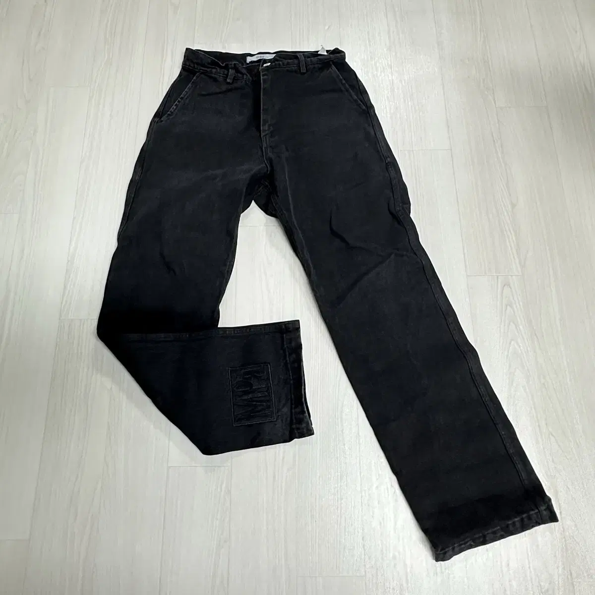 Plastic Products Black Denim Pants