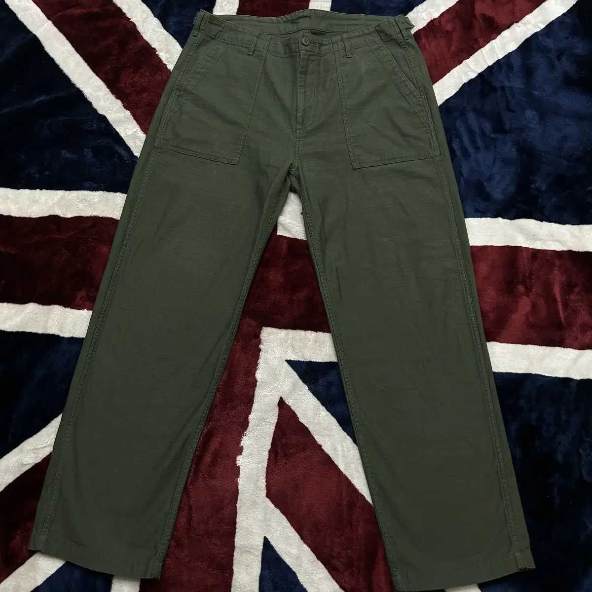 [36]Plain Fertig Pants/Khaki