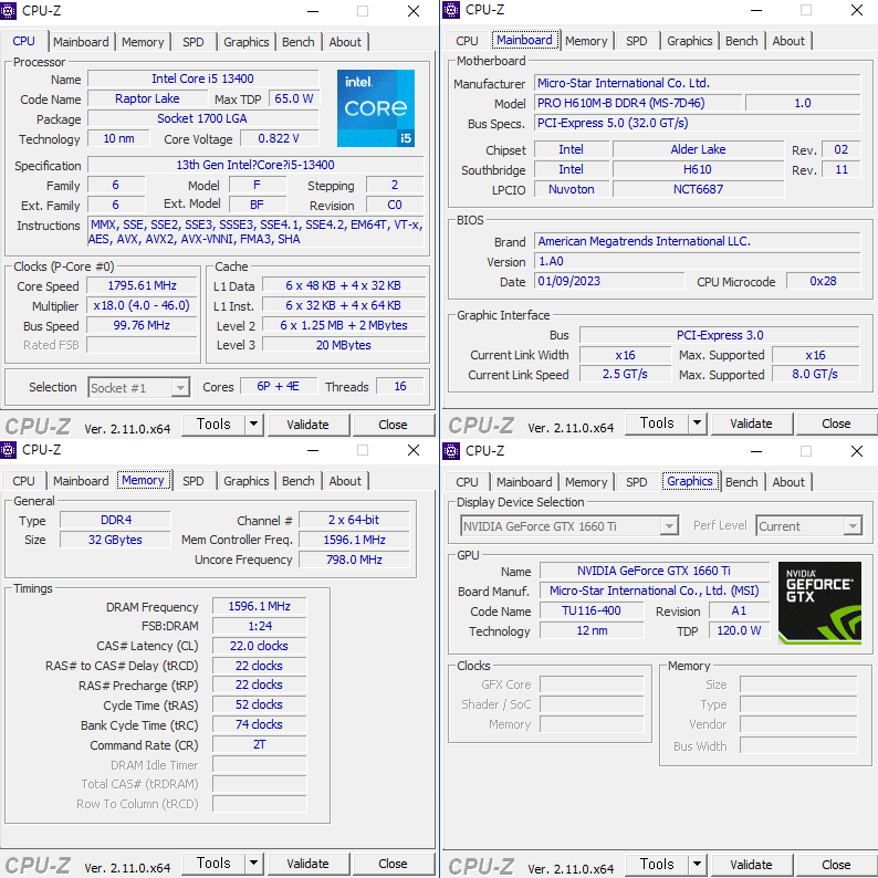 i5-13400/gtx1660ti 게이밍 본체