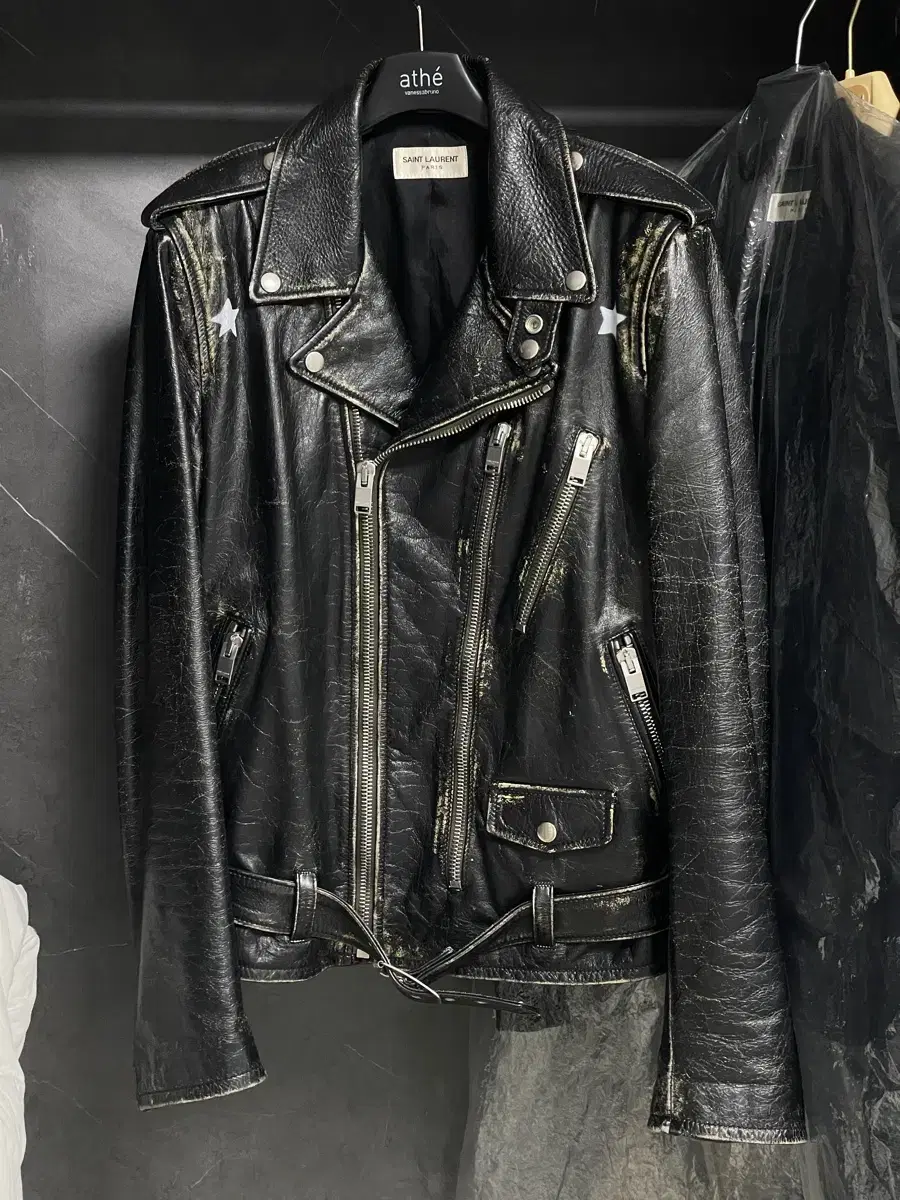 Saint Laurent L17 Rider Leather Jacket for sale