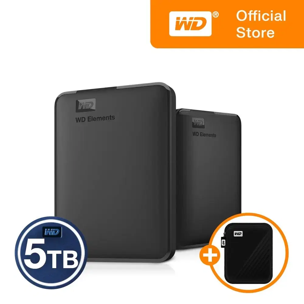 WD Portable 5TB 외장하드 단순 개봉 풀박스