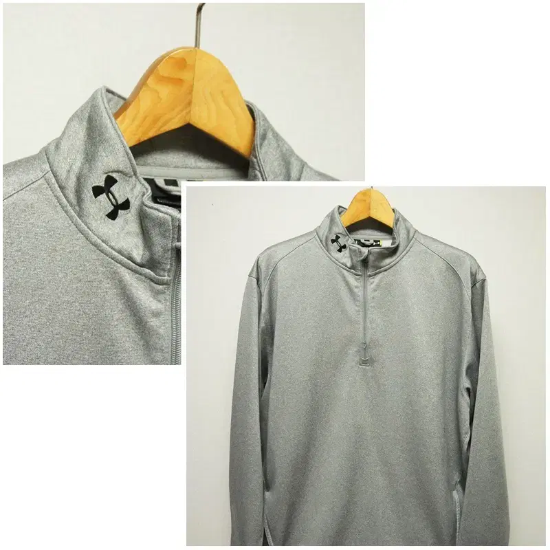 Under Armour Grey Vahn Zip-up Brushed T-Shirt Men110