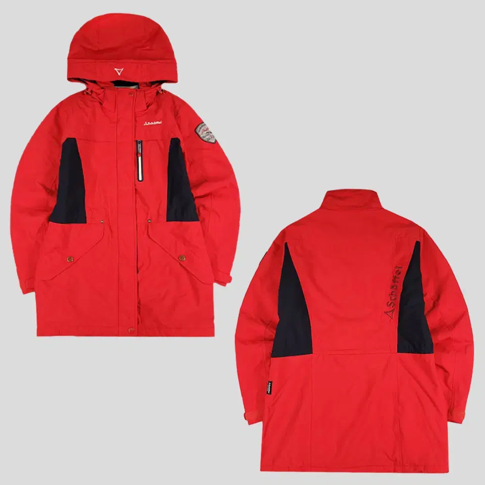 SCHOFFEL Red Navy Colorblocked Arm Patch Poly Woven Outdoor Padded