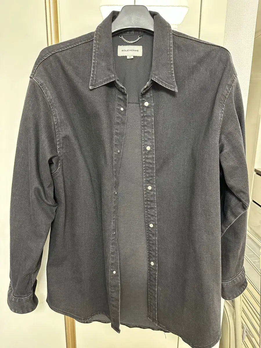 Solid Homme black jeans denim shirt size 50 sell