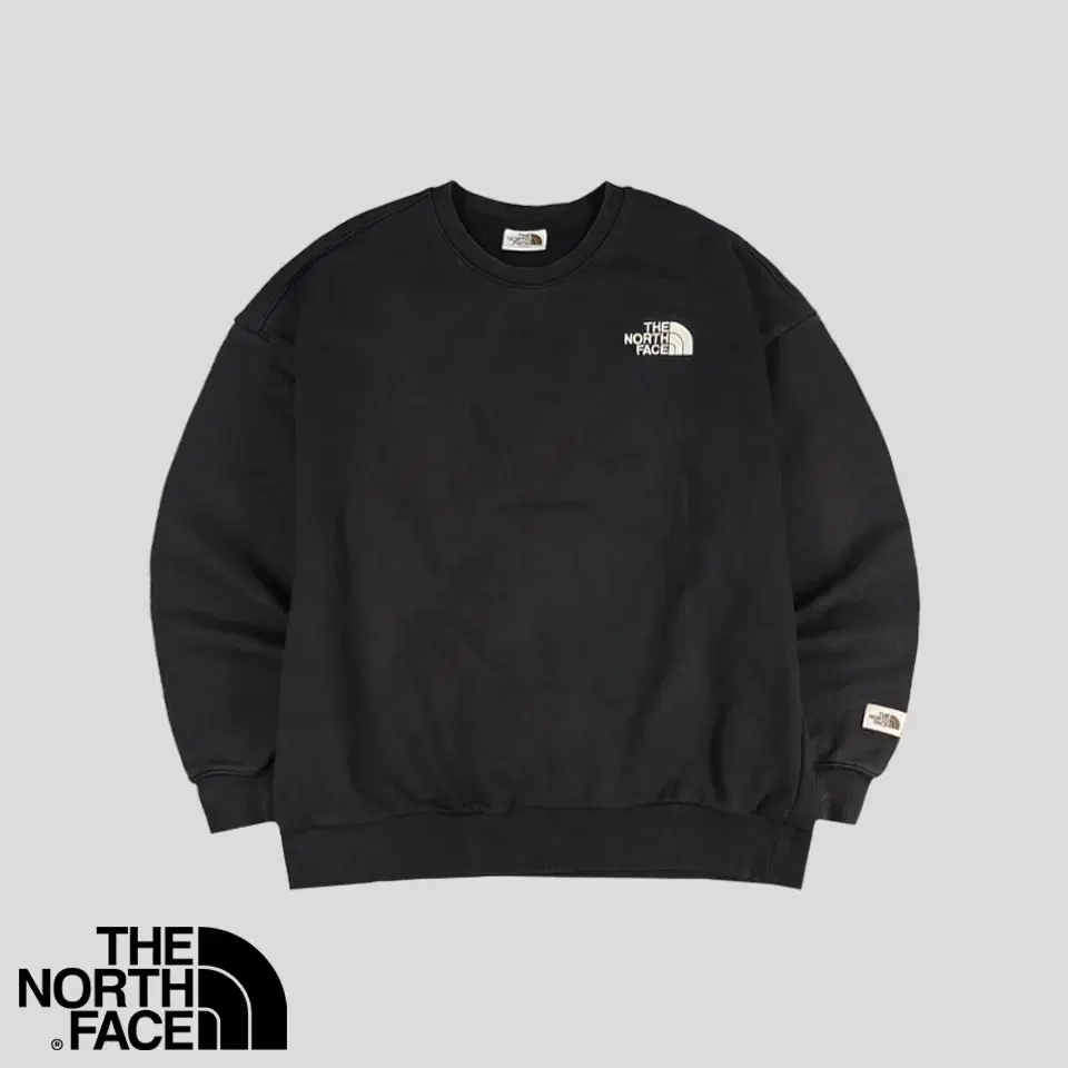 The North Face White Belle Pigment Black Ivory Embroidered Boxpatch Heavy Cotton Horn