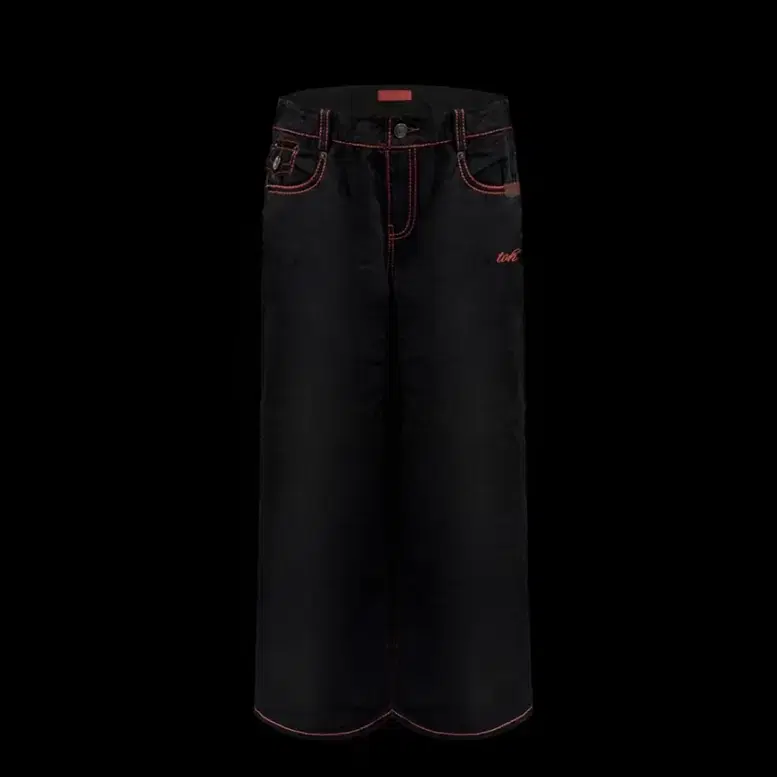 Toh cherry stitch raw pants