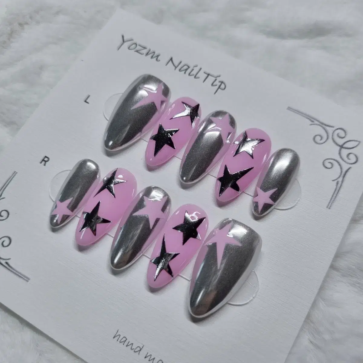 Yozm NailTip 실버미러핑스타