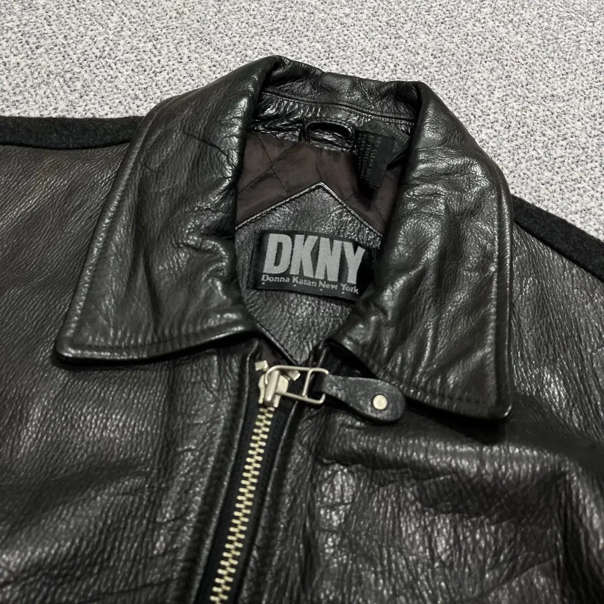 DKNY Donna Karan New York 레더 울 가죽 자켓(M)