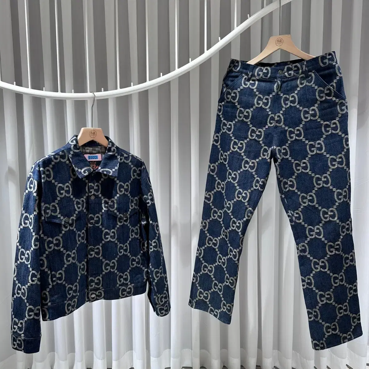 Gucci Pineapple GG Denim Jacket Setup / 46, 32