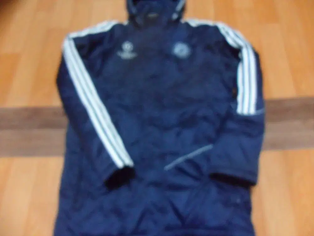 6천원구제 adidas men's hoodie padded jacket jumper parka chelsea soccer suit save-2