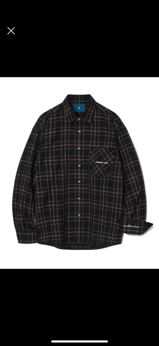 Diamond Layla Check Shirt Navy