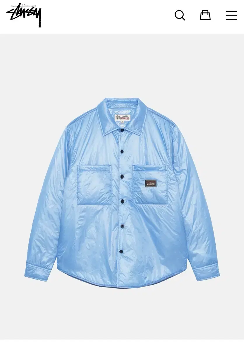 Stussy Fatigue Overshirt Padded Shirt Jacket New