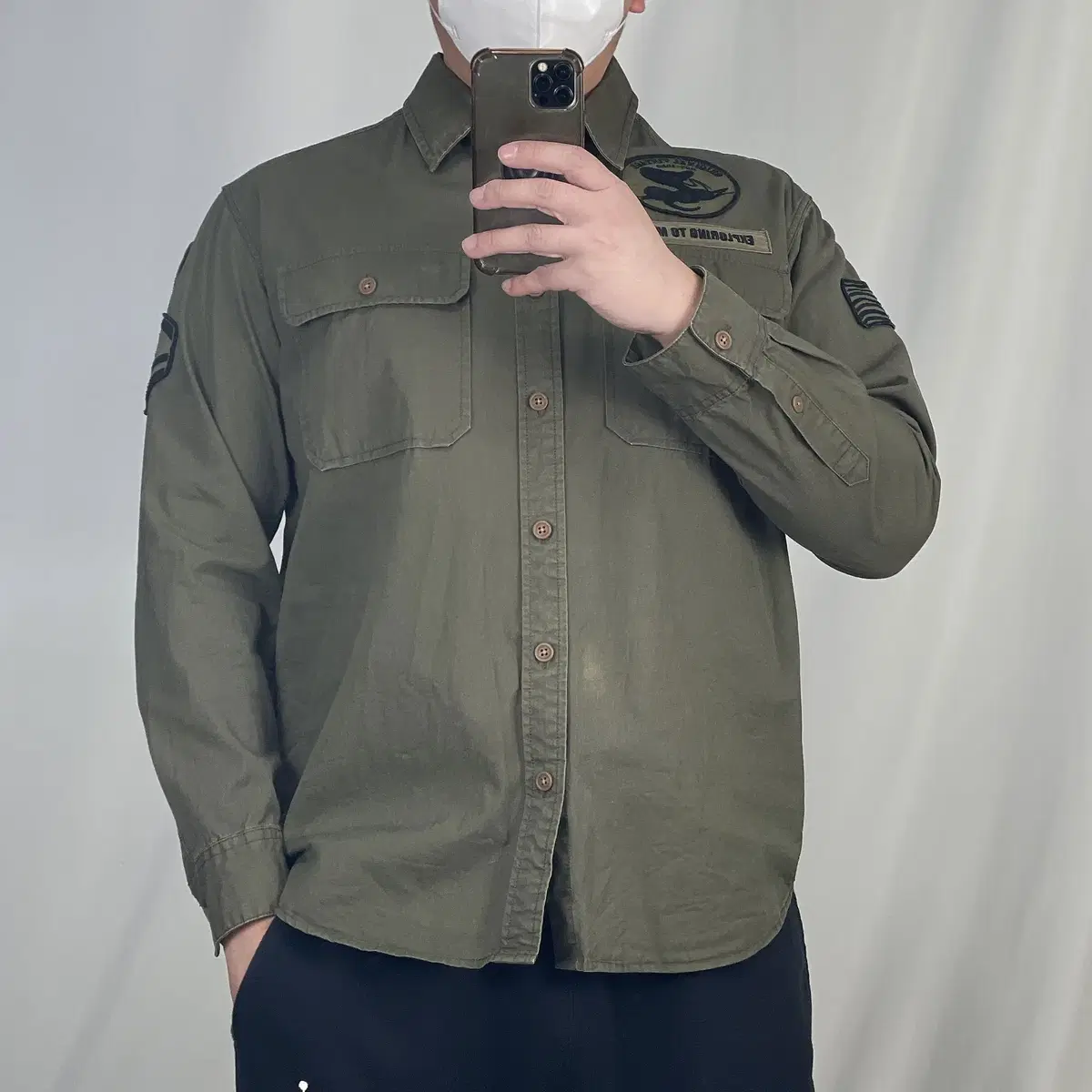 Buckaroo Khaki Vintage Shirt M .241122