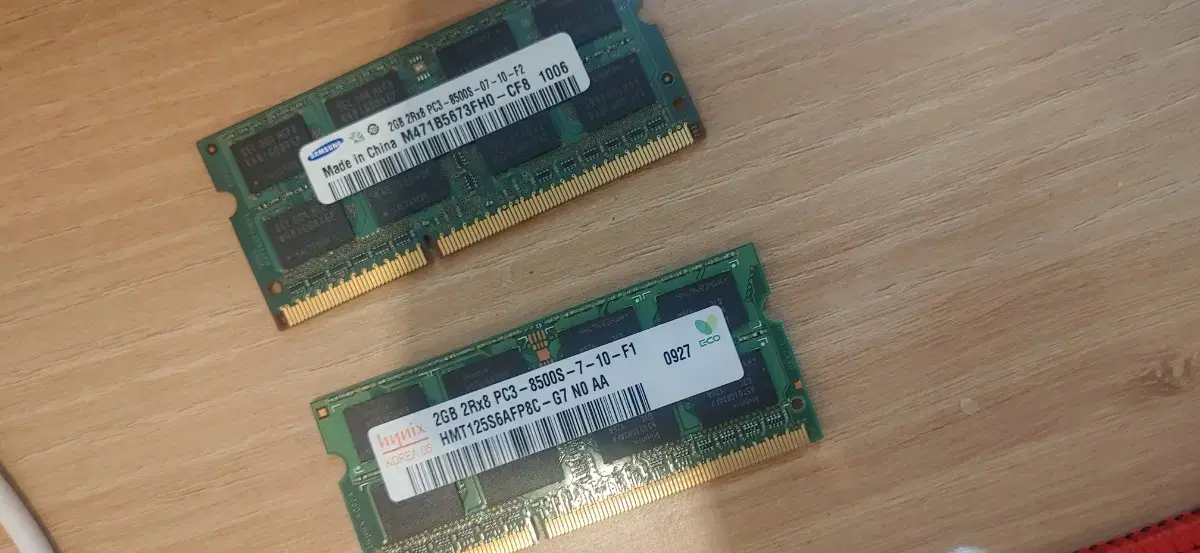 ddr3  노트북램 2g  2개