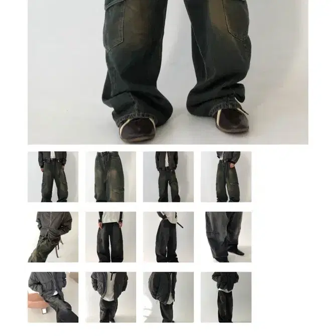 뉴치프시크 커브드 카고 팬츠 데님ver curved cargo pants